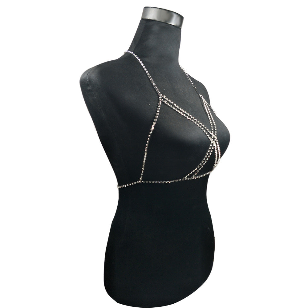 Diamond Bra Body Chain Chest Chain