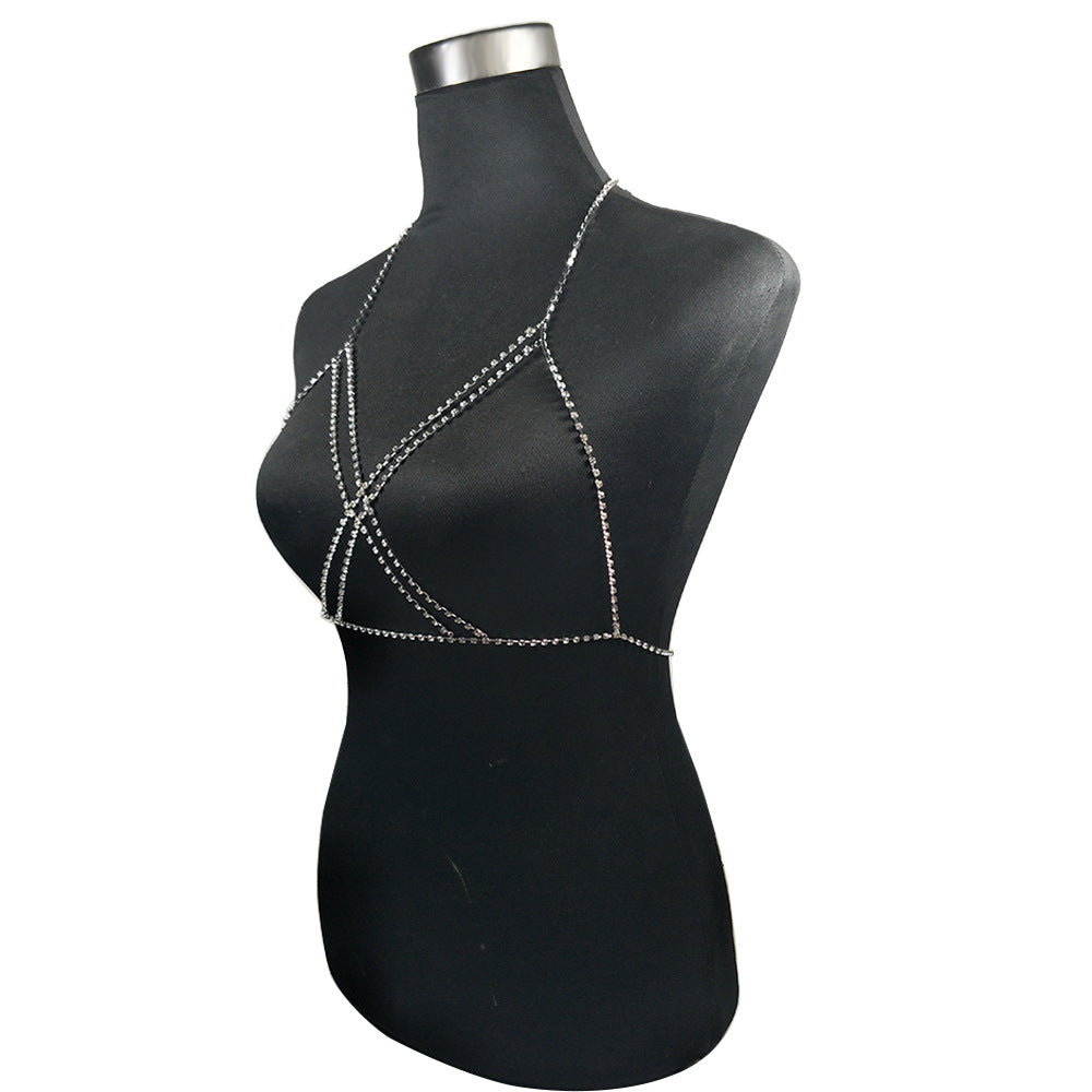 Diamond Bra Body Chain Chest Chain