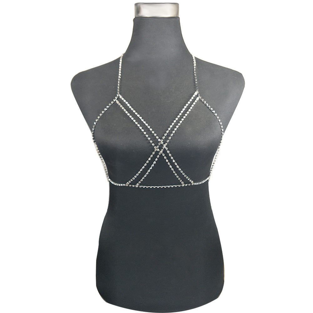 Diamond Bra Body Chain Chest Chain