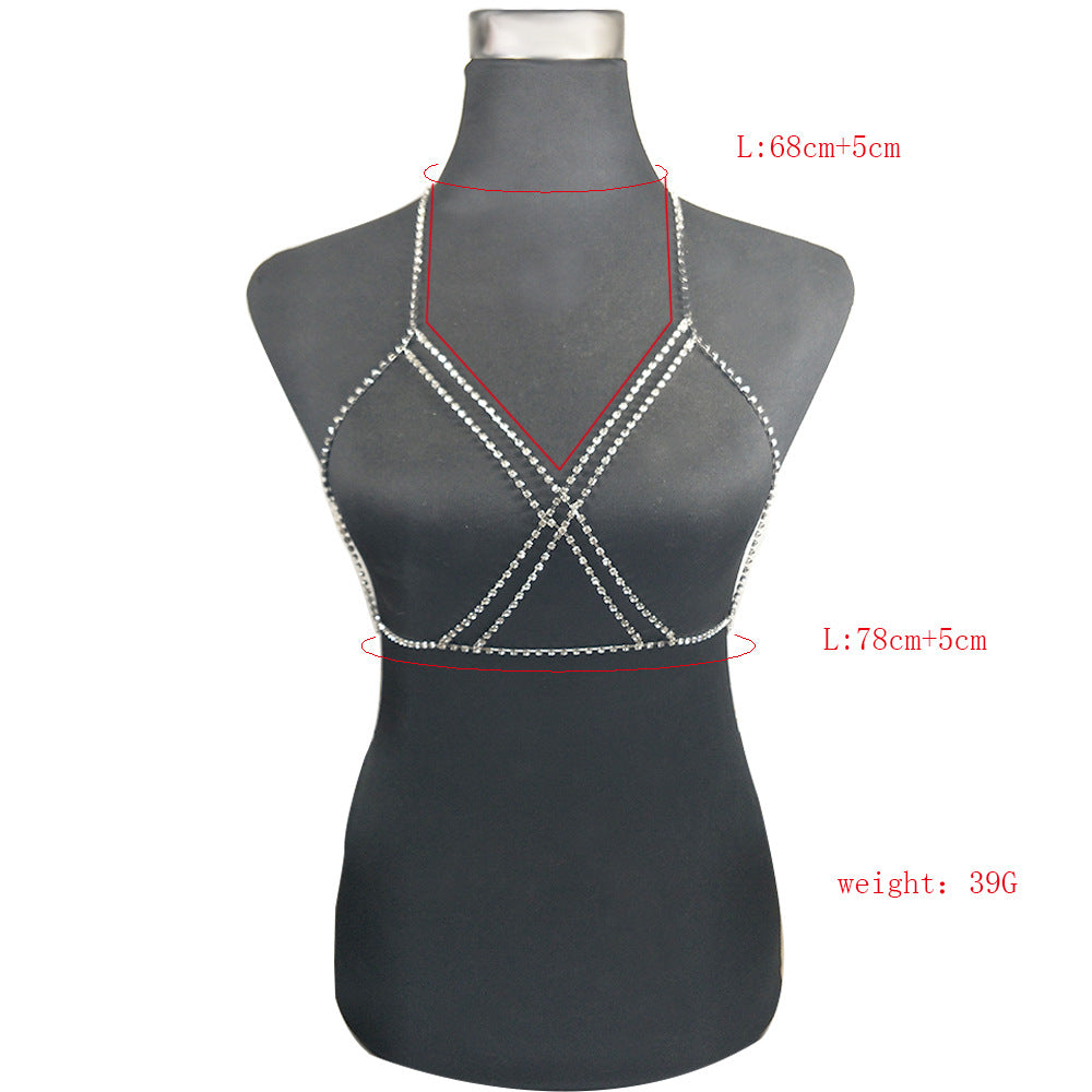Diamond Bra Body Chain Chest Chain